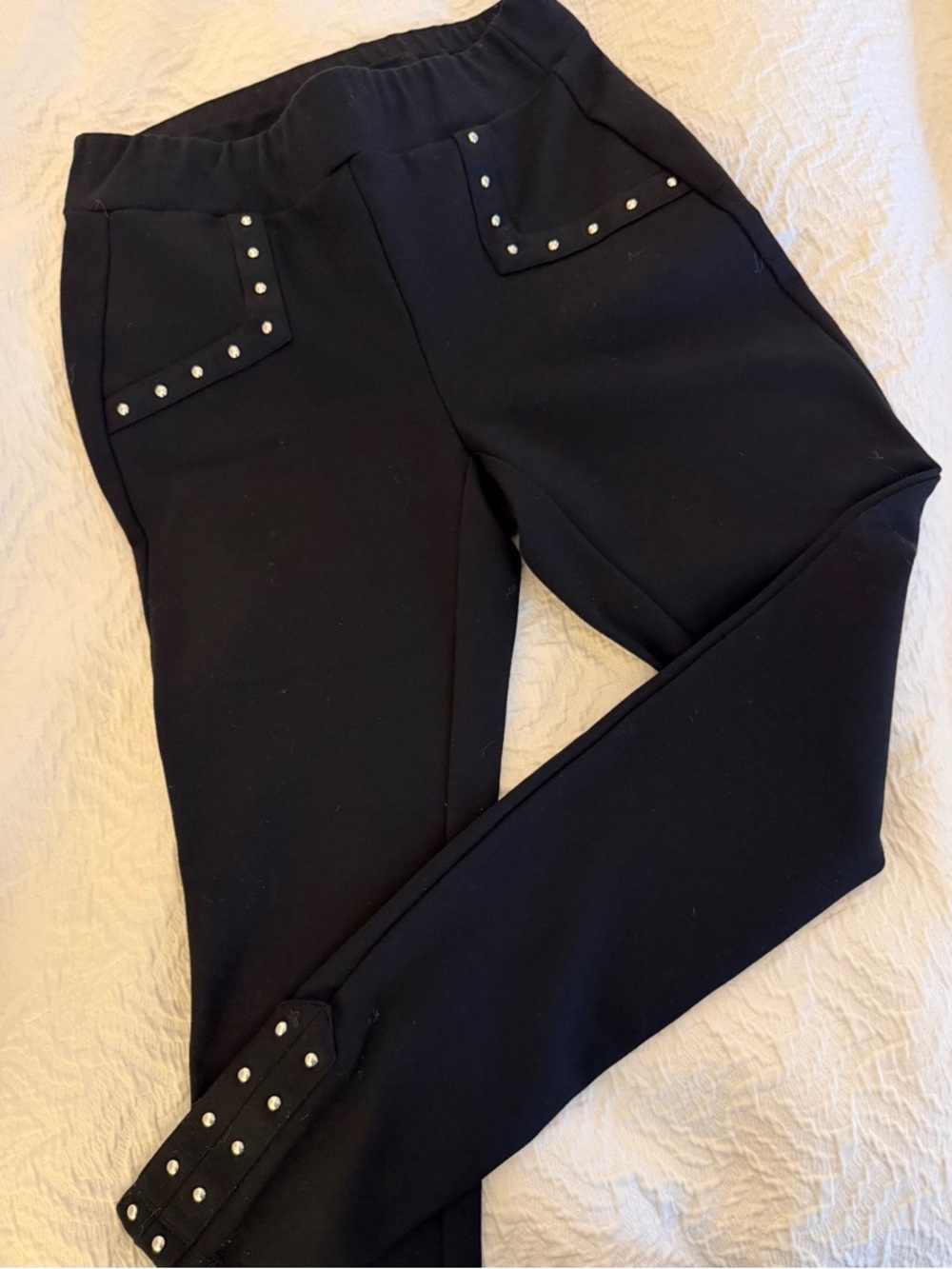 Bar III Black Studded Ponte Leggings